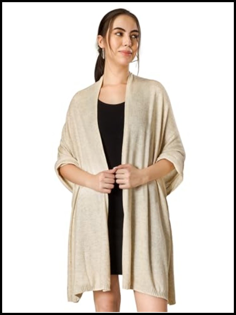 100% Cashmere Knitted Wrap Pashmina Shawl Extra Large Scarf Stole For Travel